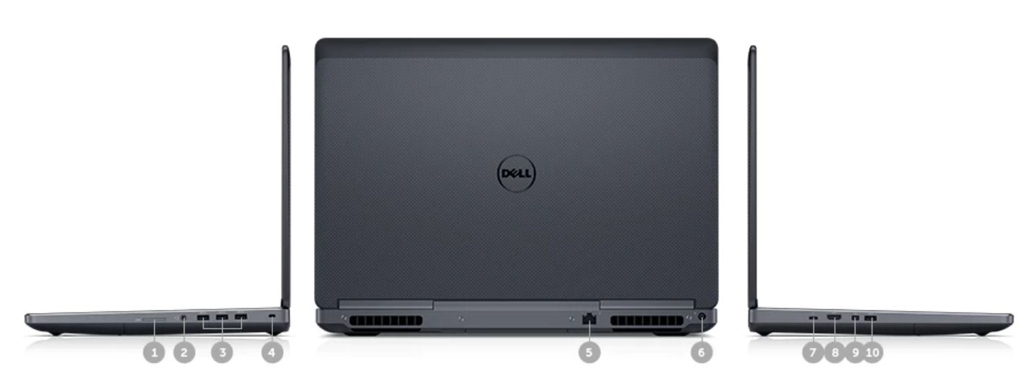 Dell Precision 7520 Core i7- 7920HQ| RAM 32GB| SSD 512GB| Quadro M1200M| 15.6″ FHD